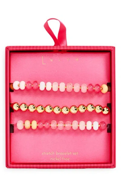Leith Set Of 3 Beaded Stretch Bracelets