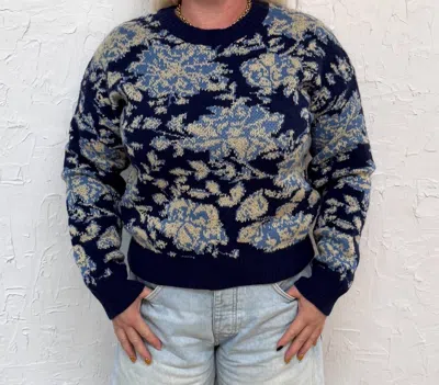 Lost + Wander Rosetta Sweater In Navy