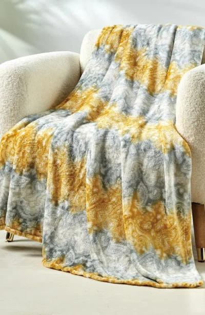Luxury Home Cellia Sloth Paisley Plush Throw