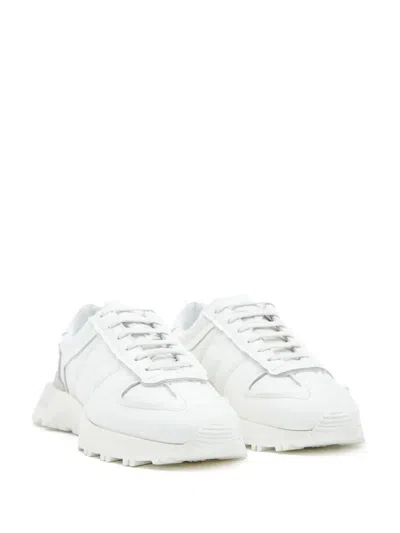 Maison Margiela Mm22 Solid Color Leather Low Top Sneakers In Transparent