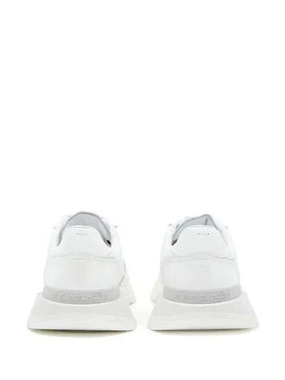 Maison Margiela Mm22 Solid Color Leather Low Top Sneakers In Transparent
