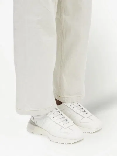 Maison Margiela Mm22 Solid Color Leather Low Top Sneakers In Transparent
