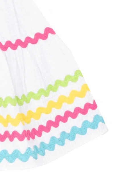 Rare Editions Flutter Sleeve Seersucker Dress & Bloomers Set In Multi