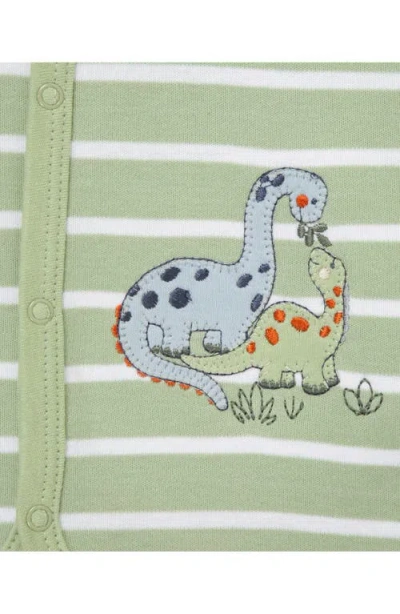 Little Me Dinos 2-pack Assorted Rompers In Gray