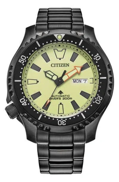 Citizen Promaster Dive Automatic Mens Automatic Black Stainless Steel Bracelet Watch Ny0155-58x