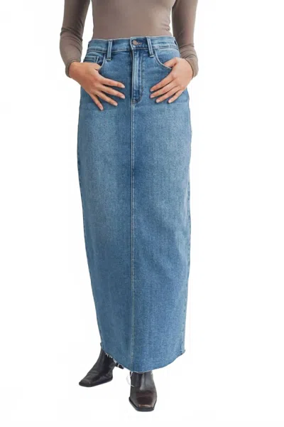 Jbd Abby Maxi Denim Skirt In Mediium Wash