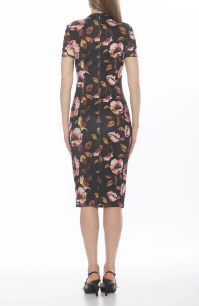 Alexia Admor Santal Draped Sheath Dress In Multi