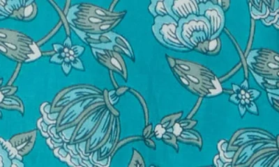 Maisie Yessie Floral Cotton Babydoll Dress In Blue