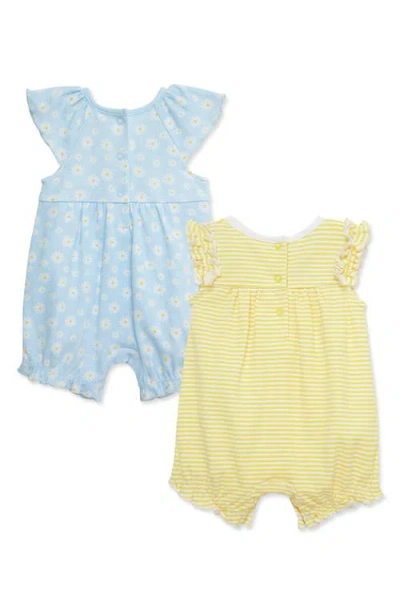 Little Me Baby Girls Daisies Rompers, Pack Of 2 In Yellow