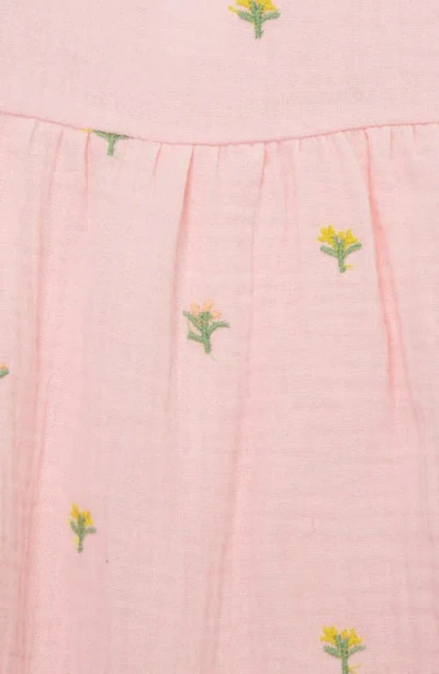 Little Me Floral Romper & Headband Set In Pink