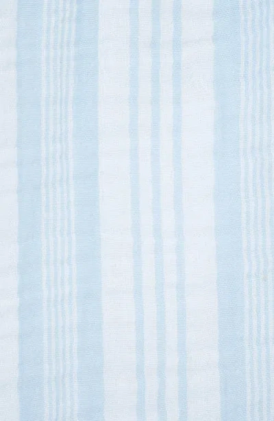 Little Me Stripe Woven Romper & Headband Set In Blue