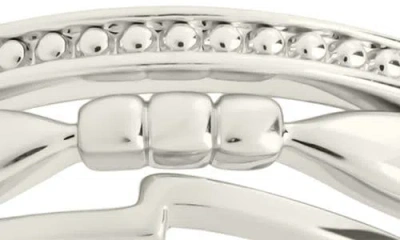 Sterling Forever Jasmine Layered Band Ring