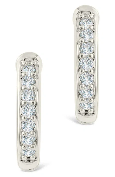 Sterling Forever Dylan Cubic Zirconia Micro Hoop Earrings