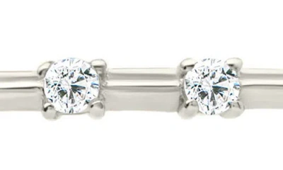 Sterling Forever Annalise Cubic Zirconia Studded Threader Earrings