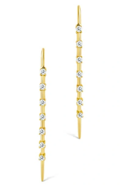 Sterling Forever Annalise Cubic Zirconia Studded Threader Earrings