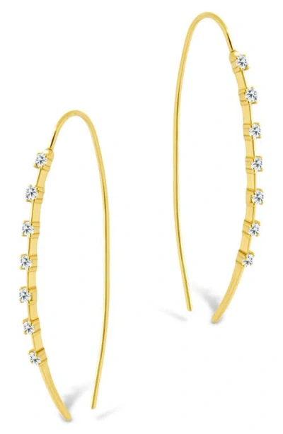 Sterling Forever Annalise Cubic Zirconia Studded Threader Earrings