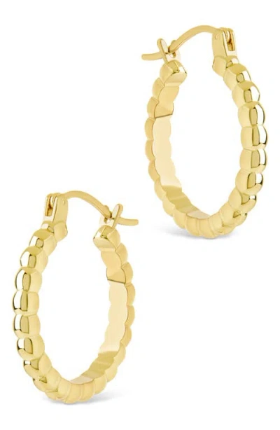 Sterling Forever Reggie Thin Bubble Hoop Earrings