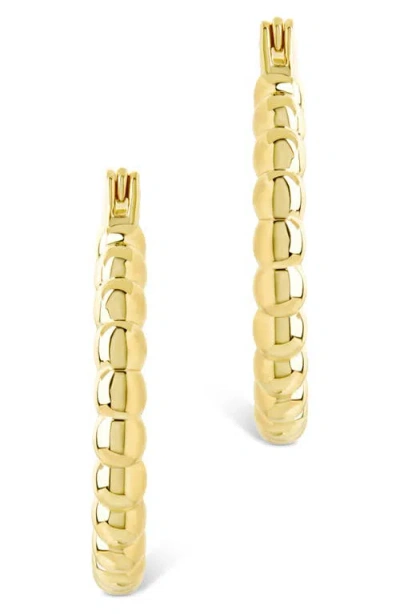 Sterling Forever Reggie Thin Bubble Hoop Earrings