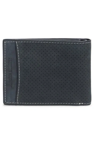 Johnston & Murphy Oil Tanned Leather Perforated Billfold Wallet