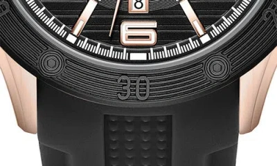 Kenneth Cole Reaction Three Hand Quartz Silicone Strap Watch, 43mm