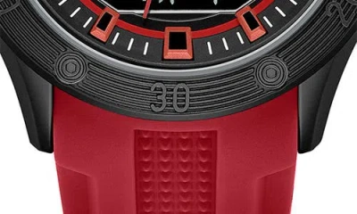 Kenneth Cole Reaction Analog-digital Silicone Strap Watch, 43mm