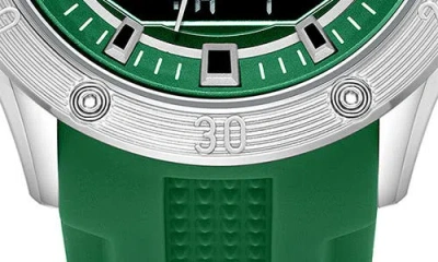 Kenneth Cole Reaction Analog-digital Silicone Strap Watch, 43mm