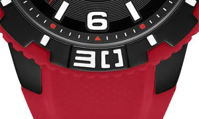 Kenneth Cole Reaction Three Hand Quartz Silicone Strap, 49mm
