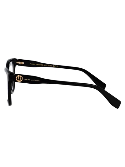 Marc Jacobs Black Acetate Glasses In Black