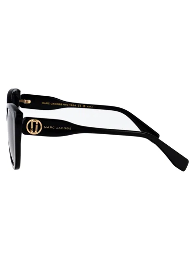 Marc Jacobs Black Acetate Sunglasses In Black