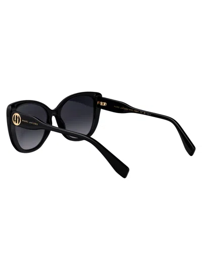 Marc Jacobs Black Acetate Sunglasses In Black