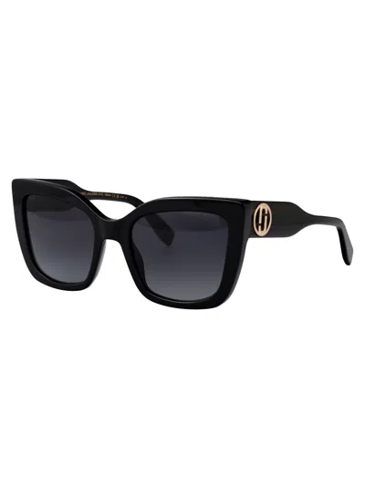 Marc Jacobs Black Acetate Sunglasses In Black