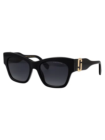 Marc Jacobs 54mm Gradient Rectangular Sunglasses In Black