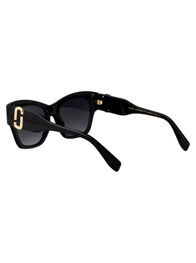 Marc Jacobs 54mm Gradient Rectangular Sunglasses In Black