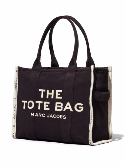 Marc Jacobs Black Canvas The Tote Shopping Bag