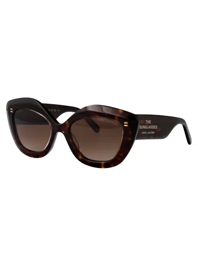 Marc Jacobs Crystal Havana Acetate Sunglasses