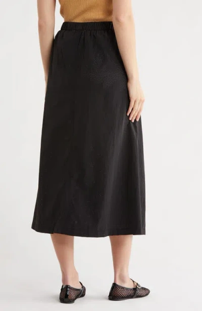Dkny Perforated Tech Fabric Midi Skirt