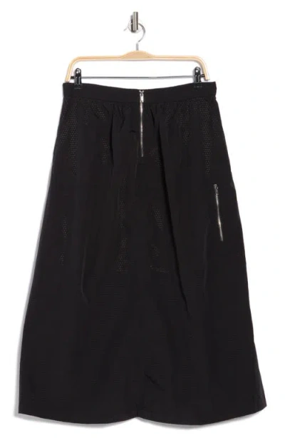 Dkny Perforated Tech Fabric Midi Skirt