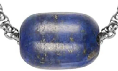 Van Heusen Stainless Steel Semiprecious Stone Bead Pendant Necklace