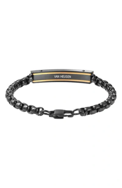 Van Heusen Id Tag Box Chain Bracelet