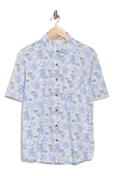Nicoby Regular Fit Short Sleeve Stretch Button-up Shirt
