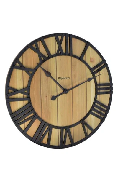 Westclox Wood Grain Wall Clock