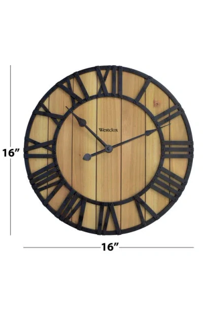 Westclox Wood Grain Wall Clock