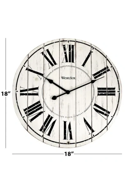 Westclox Washed Wood Wall Clock