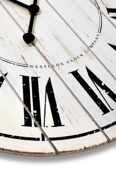 Westclox Washed Wood Wall Clock