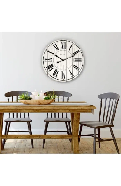 Westclox Washed Wood Wall Clock