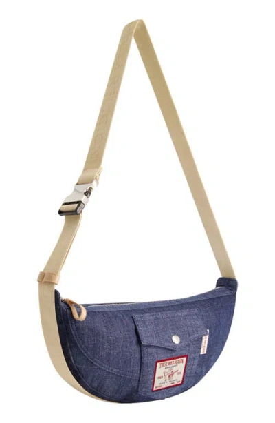 True Religion Washed Denim Hobo Bag