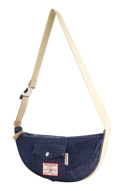 True Religion Washed Denim Hobo Bag
