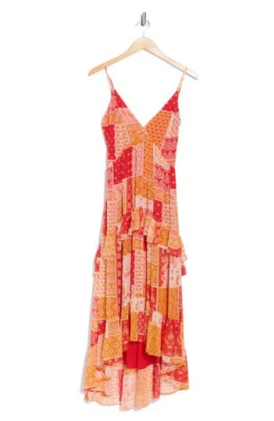Ramy Brook Lura Patchwork Tiered High-low Sundress