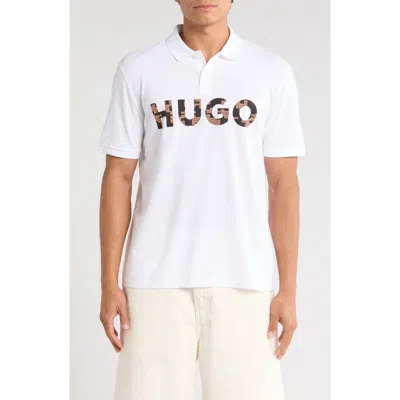 Hugo Boss Hugo Dupolac Regular Fit Cotton Piqué Polo In White