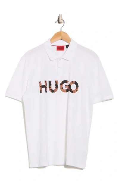 Hugo Boss Hugo Dupolac Regular Fit Cotton Piqué Polo In White